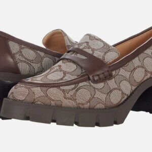 Coach Cora Jacquard Loafer Oak/Maple C5909 S8W 11002151JAX Women's 6-B